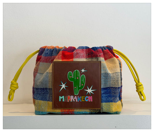 Clutch Happy Cuir Cactus Marrakech