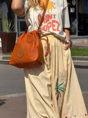 Happy Bag Cuir Orange