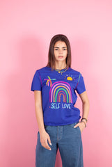T-shirt Self Love - Bleu