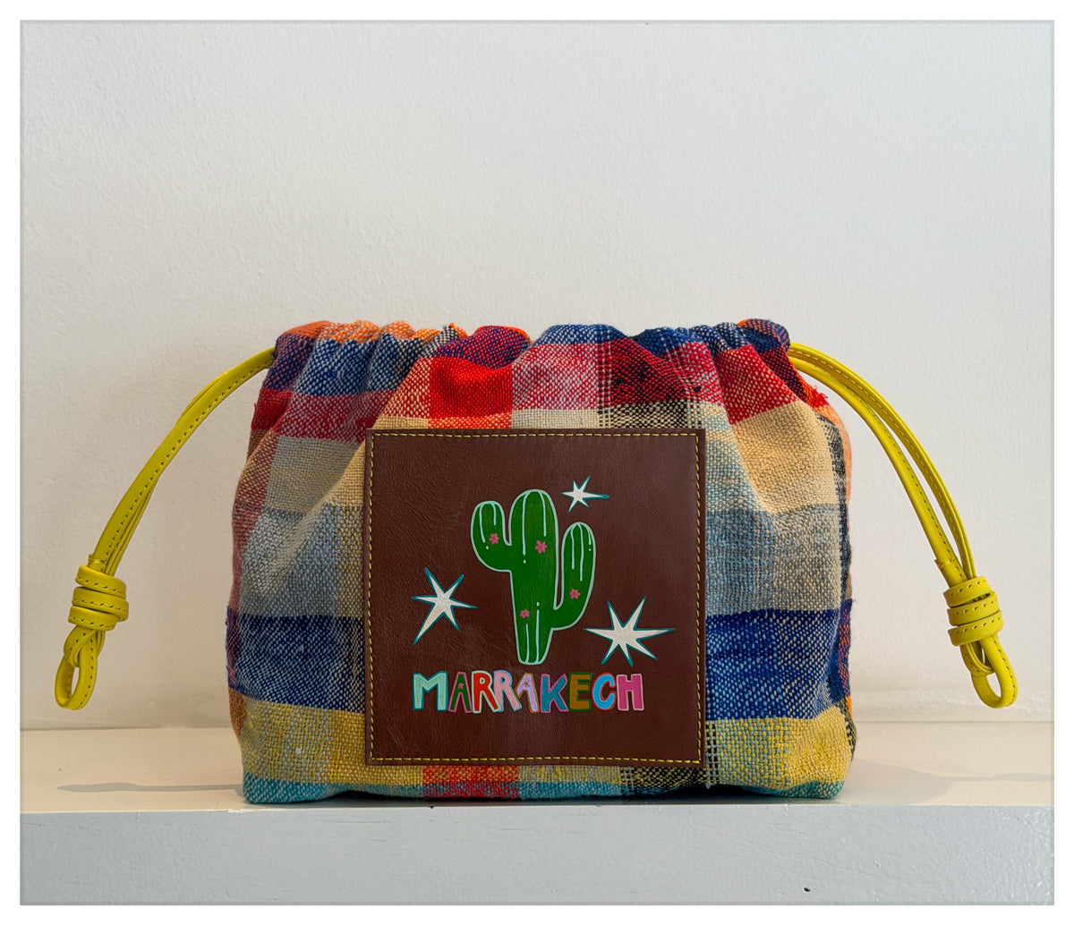 Clutch Happy Cuir Cactus Marrakech