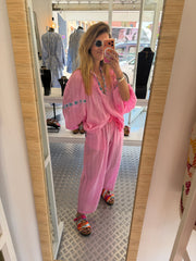 Pantalon Zorah rose