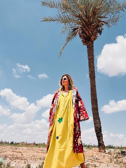 Robe Chloé Flowers - Jaune