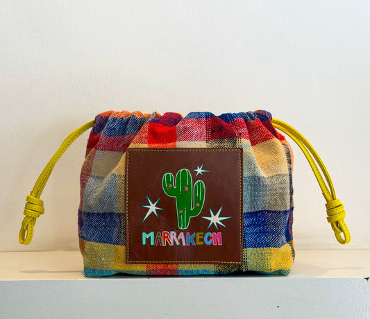Clutch Happy Cuir Cactus Marrakech